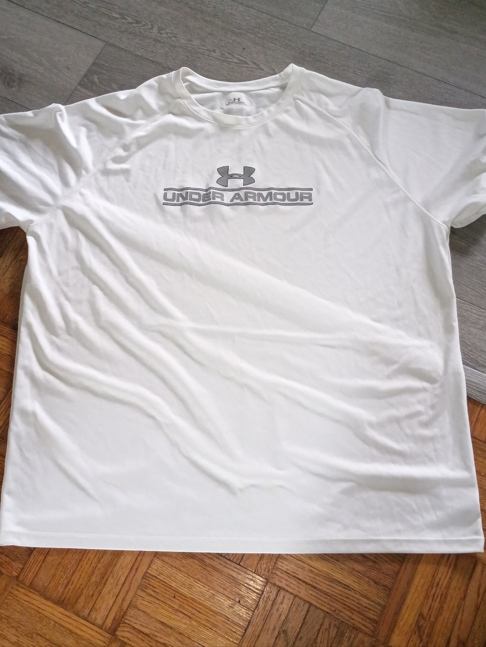 Under Armour White Short-Sleeve Logo Performance Tee